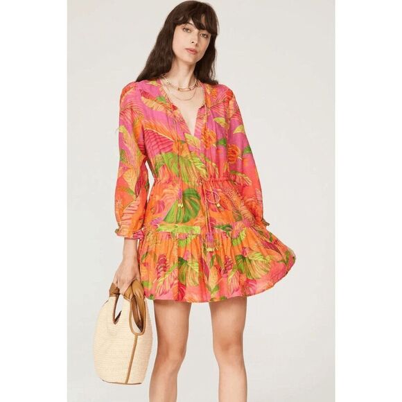 Farm Rio Ombre Forest Mini Dress S Small NEW - Picture 3 of 7